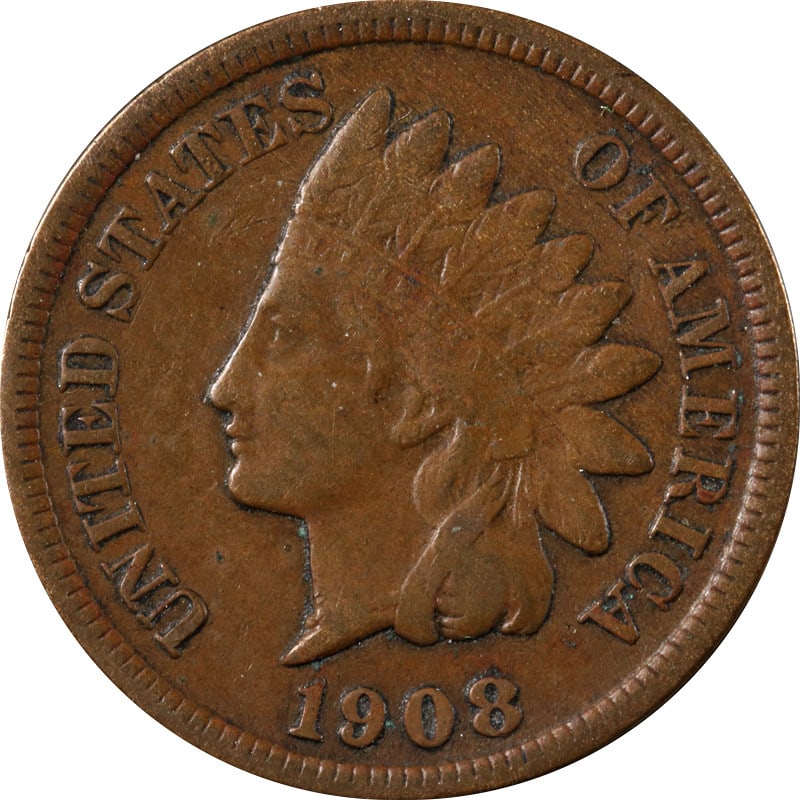 1908 San Francisco Indian Head copper cent (1 of 2)