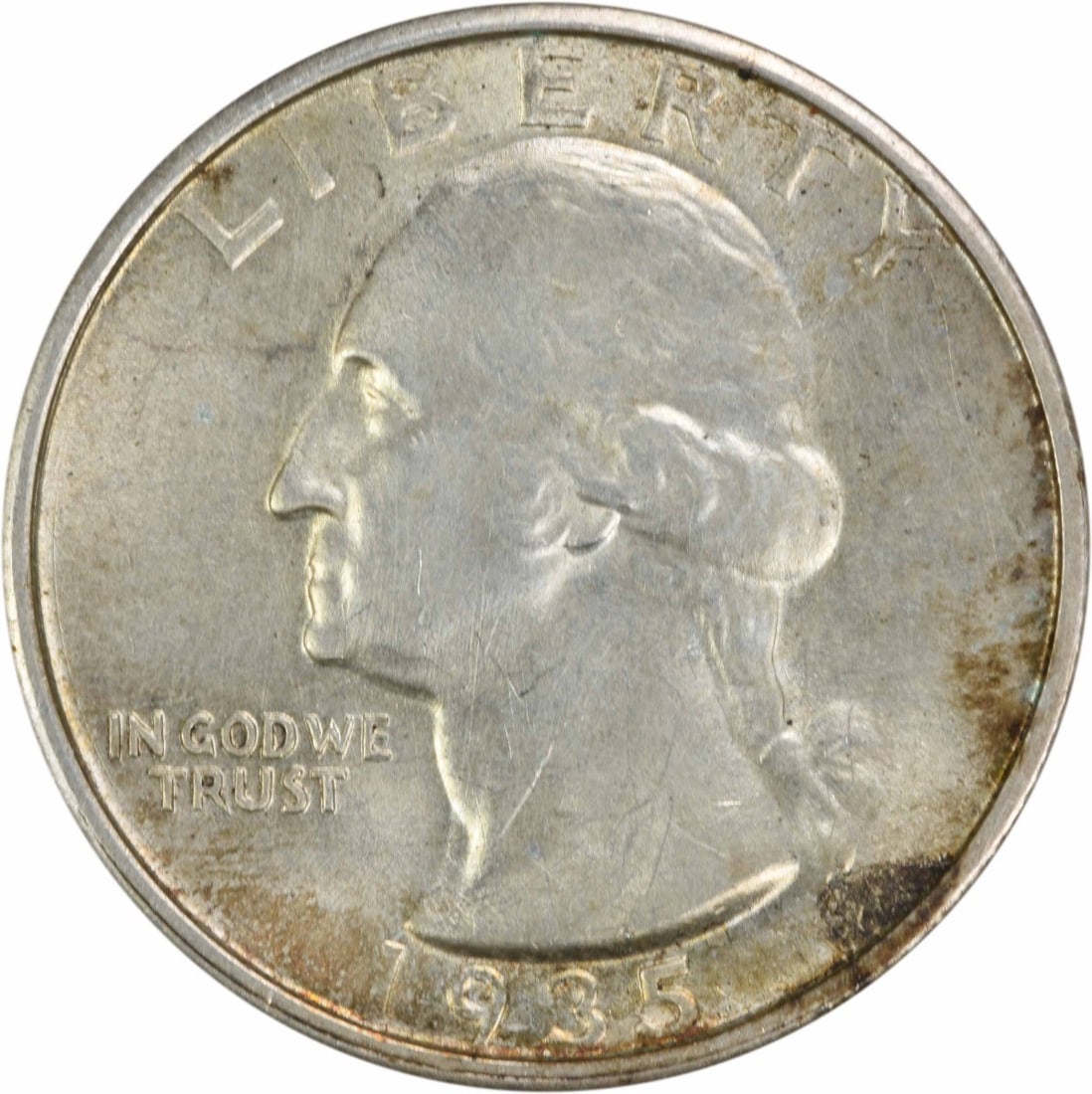 1935-S Silver Washington Quarter BU Uncertified: 1935-S Silver Washington Quarter BU Uncertified This is a 1935 Washington Silver Quarter from the United States, featuring an uncirculated Brilliant Uncirculated (BU) grade. The coin is composed of si