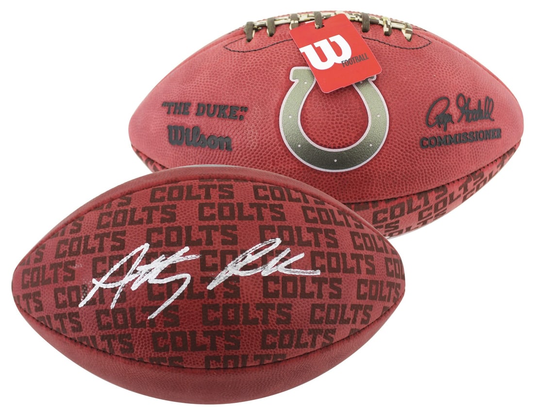 Anthony Richardson Signed Wilson The Duke NFL Football Fanatics: Anthony Richardson Signed Wilson The Duke NFL Football Fanatics Official Wilson "The Duke" Team Showcase NFL football personally signed by Anthony Richardson of the Indianapolis Colts. This original a