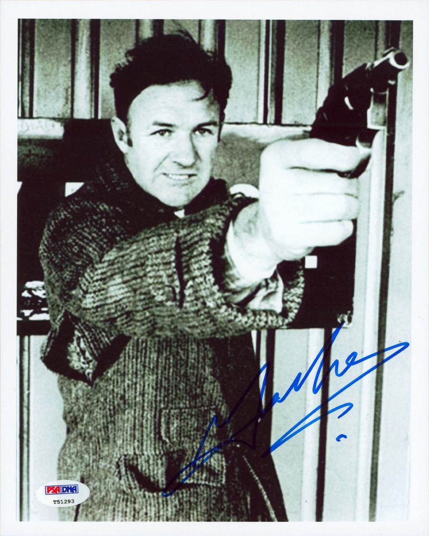 Gene Hackman Signed 8x10 Photograph from The French Connection PSA Authenticated (1 of 1)
