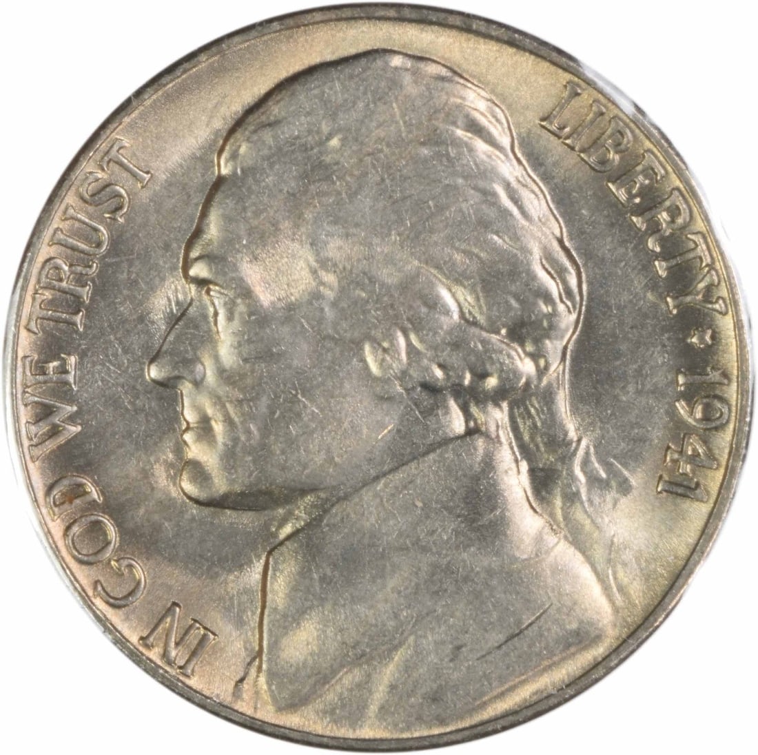 MS64 1941 S Jefferson 5C Large S FS-501 Uncertified: MS64 1941 S Jefferson 5C Large S FS-501 Uncertified 1941-S Jefferson Nickel, FS-501 variety, graded MS64 and offered uncertified. This uncirculated 5-cent coin features the Jefferson design and is a p