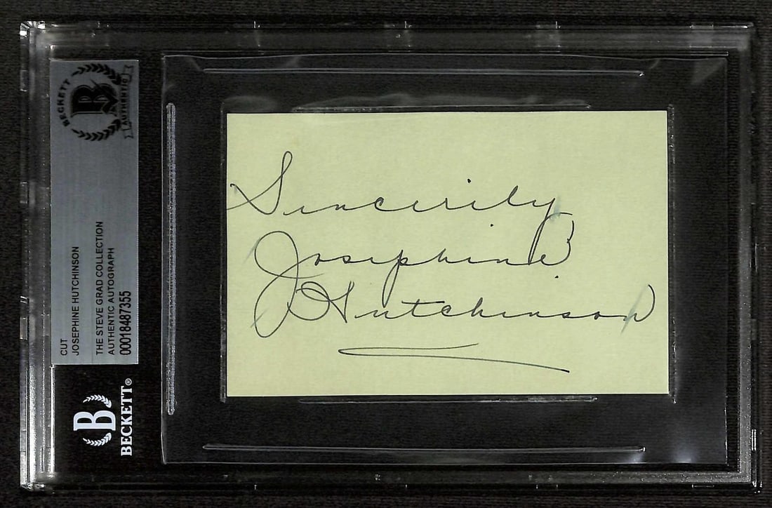Beckett slabbed Josephine Hutchinson signed cut autograph (1 of 1)