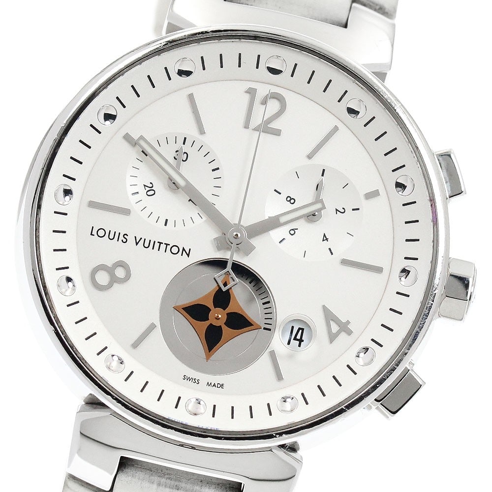 Louis Vuitton Tambour Moonstar Q8G00 Quartz Chronograph Ladies Watch (1 of 6)