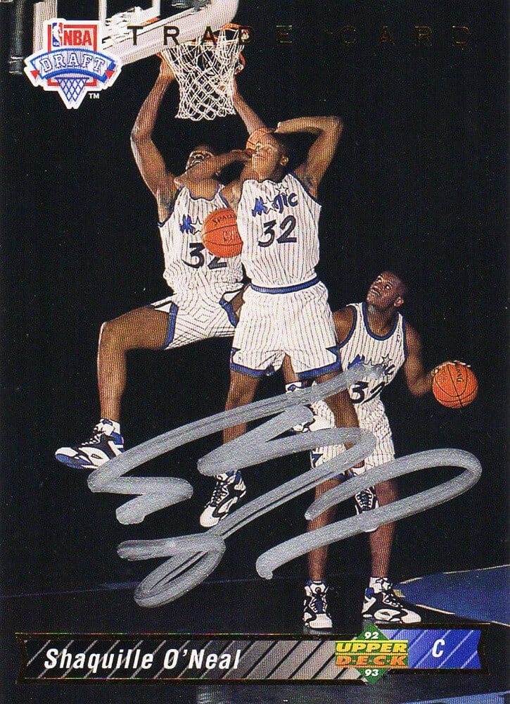 Shaquille O'Neal signed 1992-93 Upper Deck Draft rookie card 1B with COA (1 of 1)