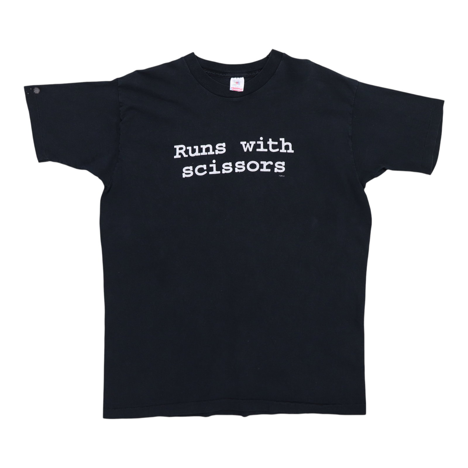 Vintage 1990s Runs With Scissors Black Cotton Extra Large Shirt (1 of 4)