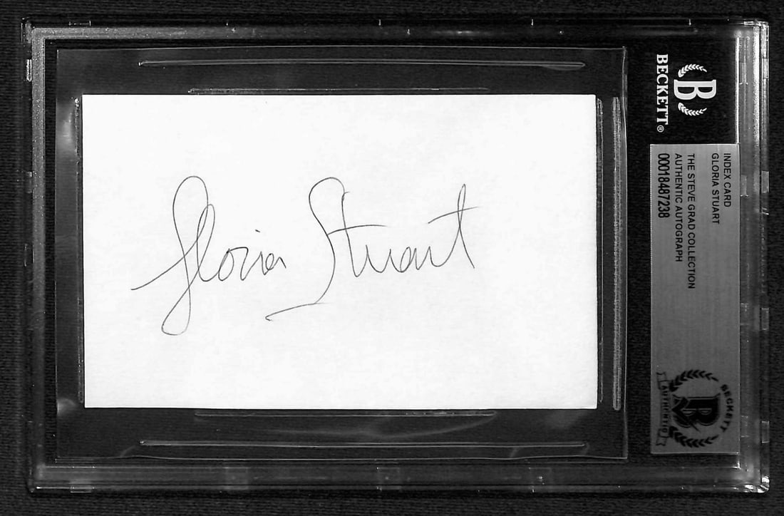Beckett Slabbed Gloria Stuart Titanic Autograph Index Card (1 of 1)