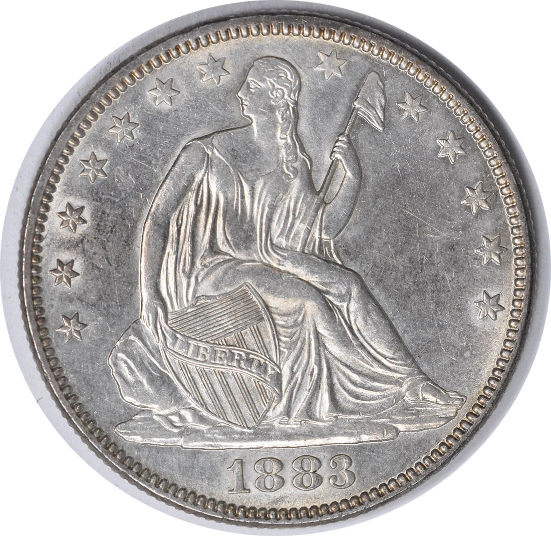 1883 Liberty Seated Half Dollar 50C AU Uncertified Philadelphia Mint (1 of 2)