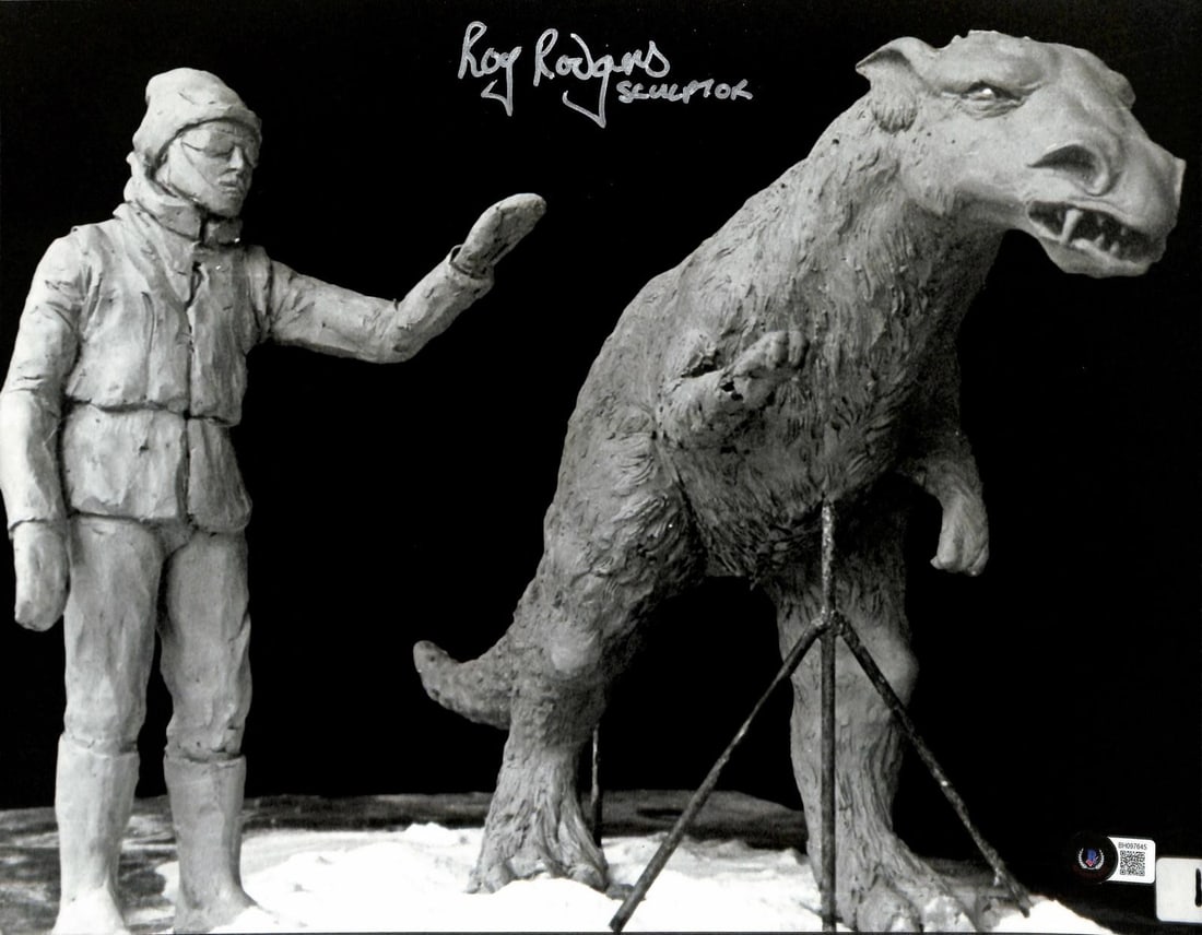 Beckett Authenticated Roy Rodgers Tauntaun Sculpting 11x14 Photo (1 of 1)