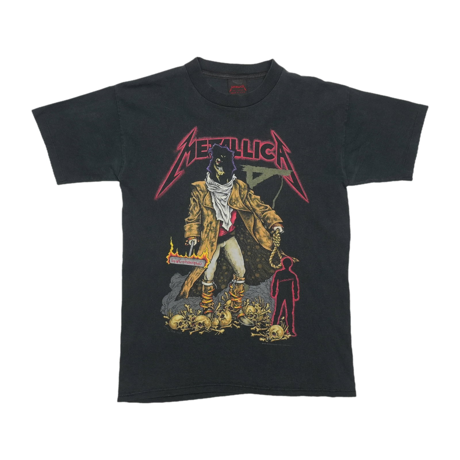 Vintage 1992 Metallica Unforgiven Pushead Black Cotton Shirt (1 of 5)