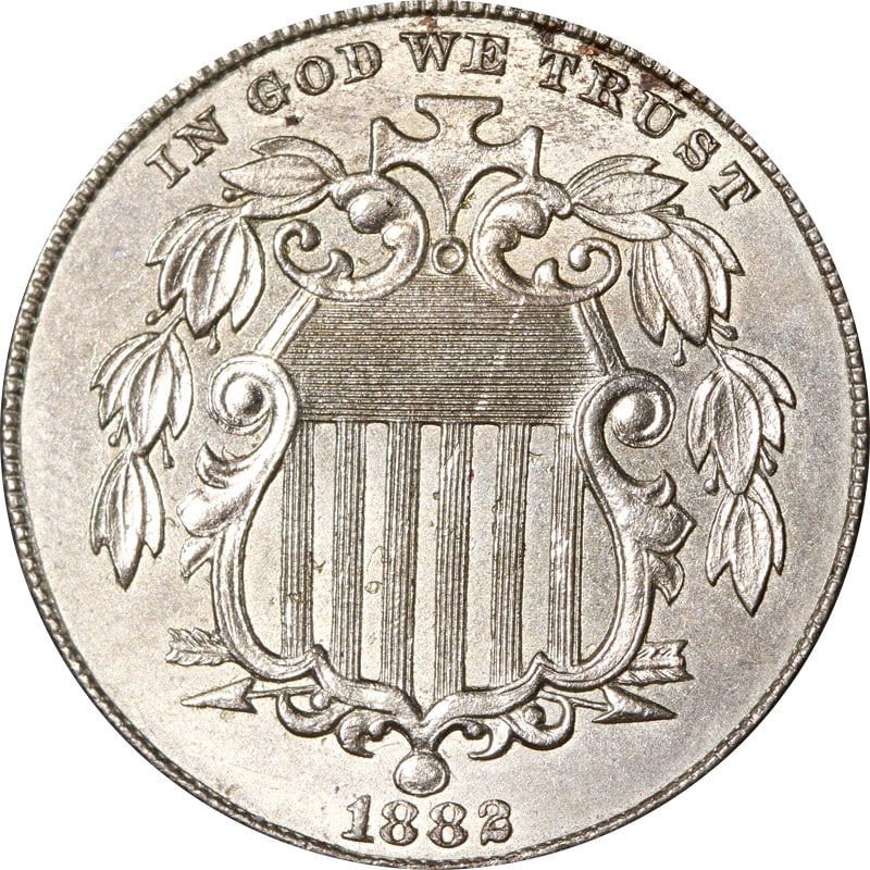 United States 1882 Shield Nickel Coin: United States 1882 Shield Nickel Coin 1882 Shield Nickel from the United States, composed of nickel. This pre-owned coin is circulated and uncertified. Specifications Item Type: Shield Nickel Year: 18