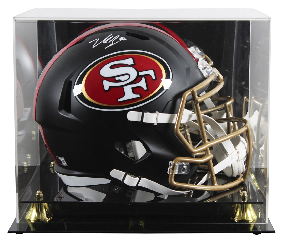 Nick Bosa autographed 49ers Riddell Speed replica helmet with Beckett display case (1 of 4)