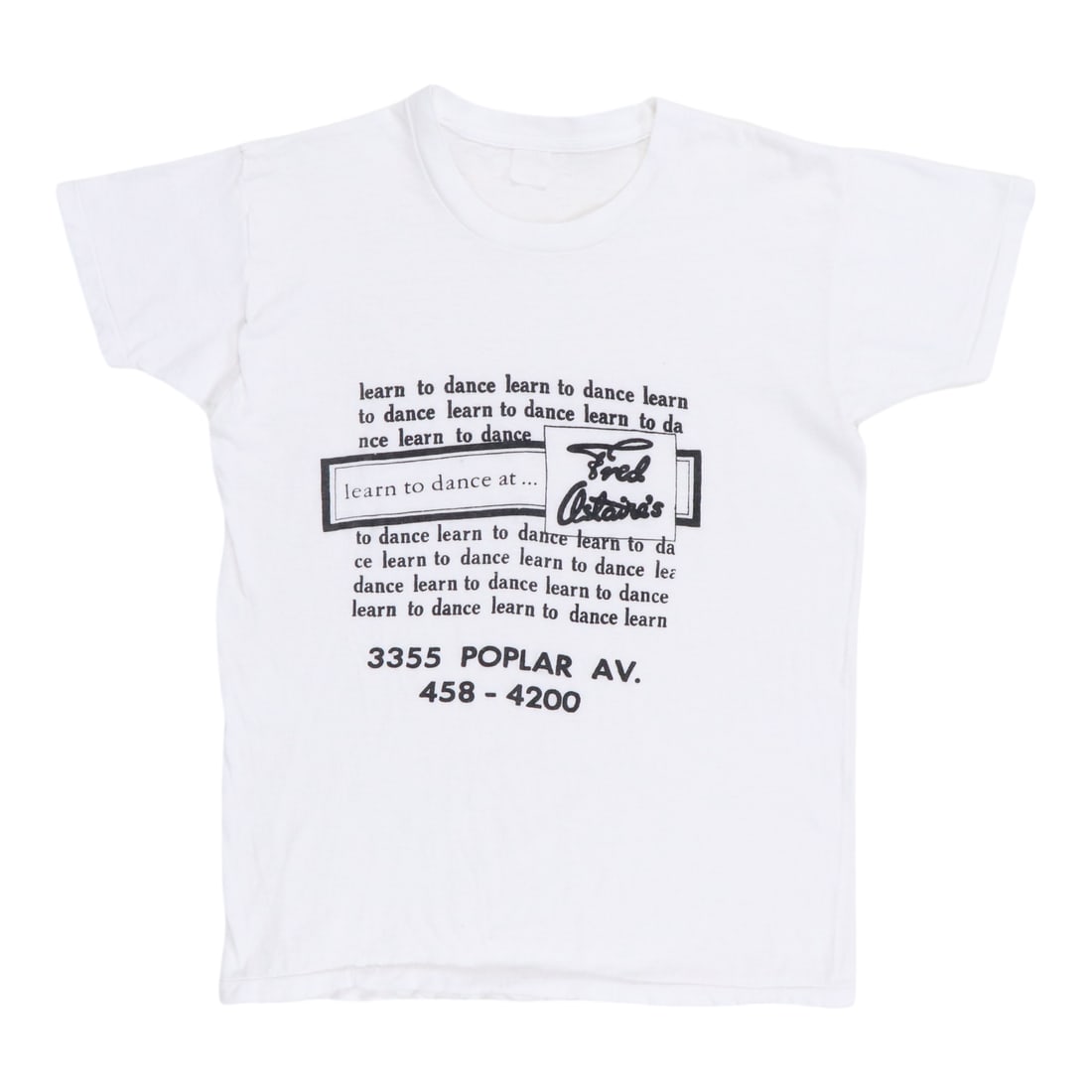 Vintage 1980s Fred Astaire Learn To Dance Studio White Cotton Shirt (1 of 4)
