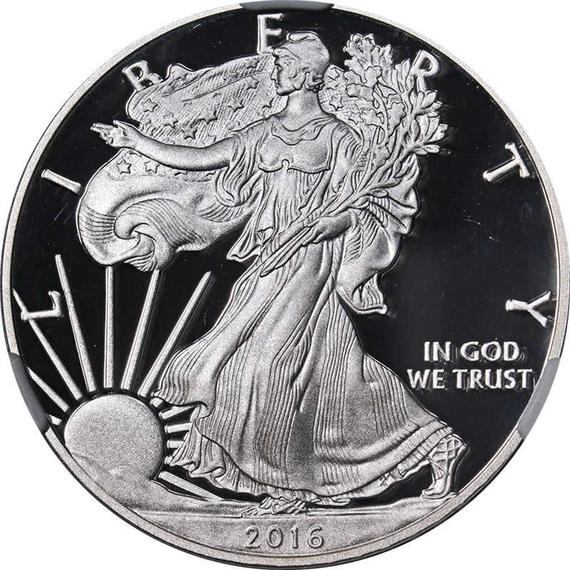 2016-W Silver American Eagle $1 NGC PF69 Ultra Cameo First Release: 2016-W Silver American Eagle $1 NGC PF69 Ultra Cameo First Release This stunning 2016-W Silver American Eagle $1 coin features a Lettered Edge and celebrates the Eagle's 30th Anniversary. It is certif