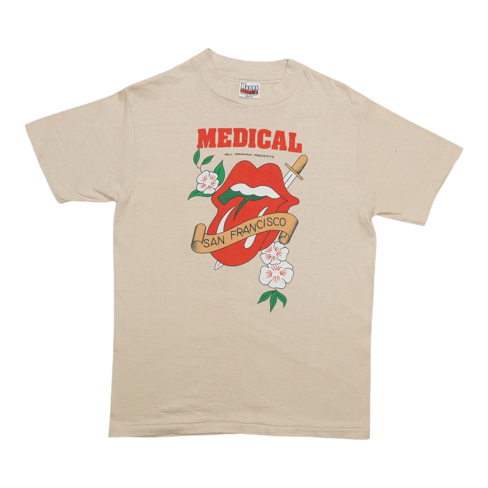 Vintage 1982 Staff Shirt for Rolling Stones Bill Graham Concert 100 Percent Cotton: Vintage 1982 Staff Shirt for Rolling Stones Bill Graham Concert 100 Percent Cotton This is an original vintage 1982 Rolling Stones staff concert shirt from the Bill Graham event. The shirt is not a mo