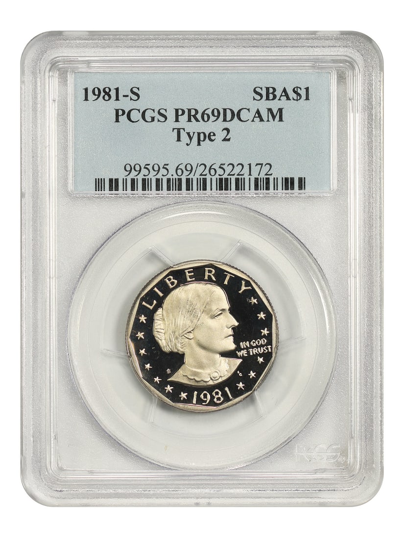 PCGS PR69DCAM 1981-S Susan B. Anthony Dollar Type 2 (1 of 4)