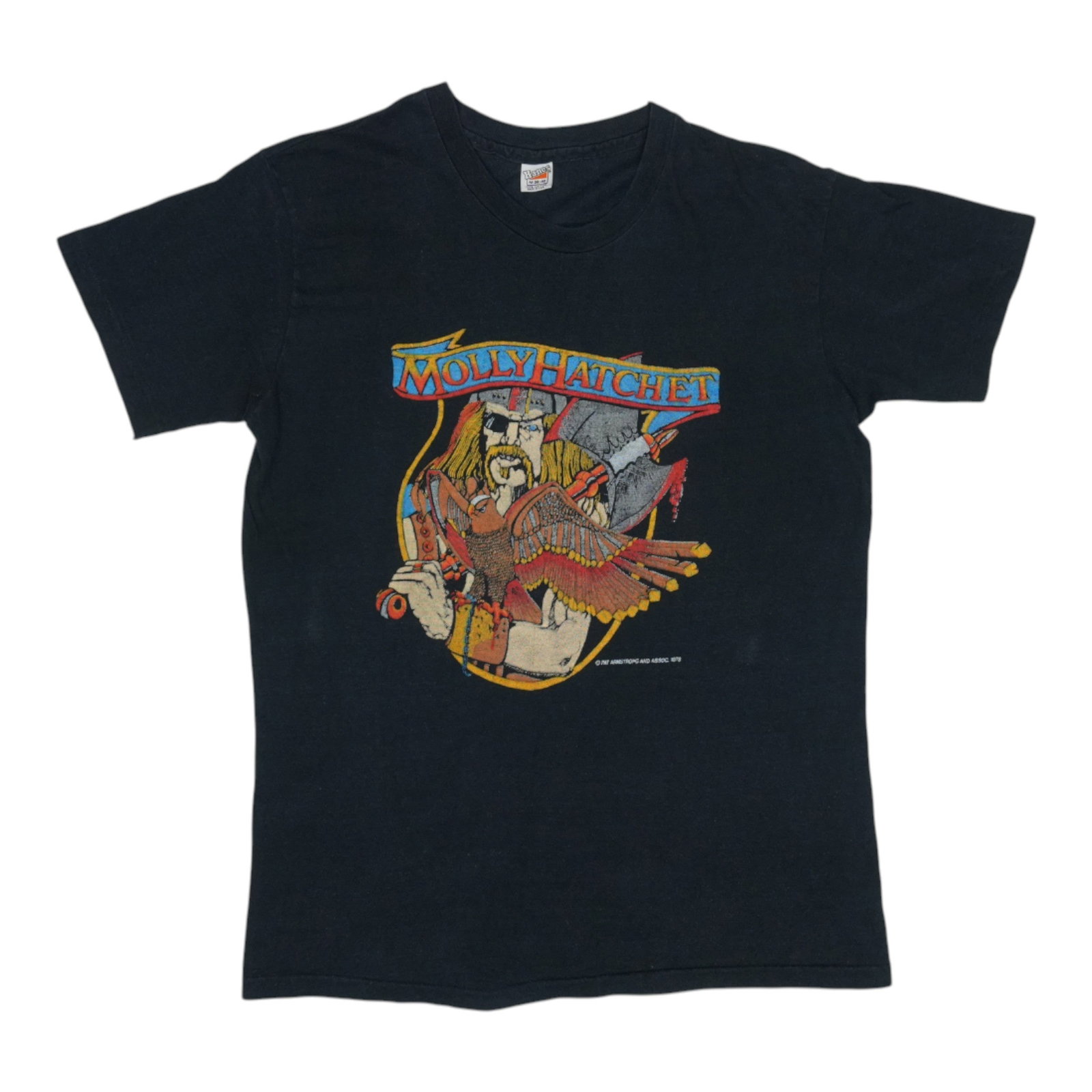 Vintage 1978 Molly Hatchet Black Concert T Shirt 100 Percent Cotton (1 of 5)