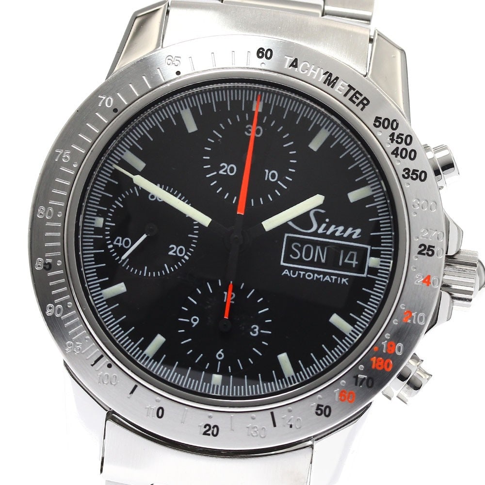 Sinn Autobahn 303.AUTOBAHN mens automatic chronograph day date watch (1 of 7)