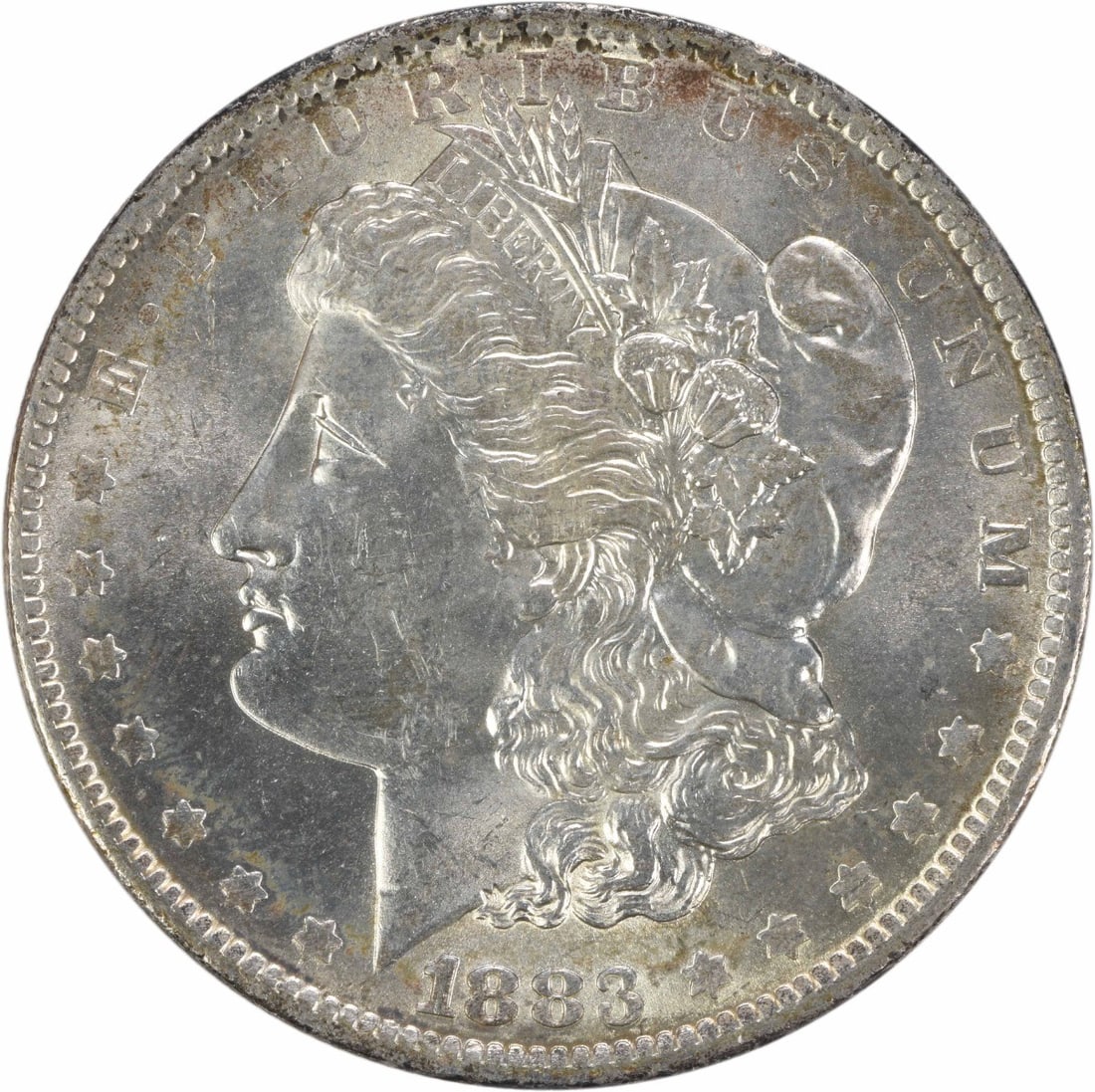 Uncirculated 1883-O Morgan Silver Dollar Brilliant Uncertified US Coin: Uncirculated 1883-O Morgan Silver Dollar Brilliant Uncertified US Coin This is an 1883-O Morgan Silver Dollar from the United States. The coin features the 'O' mint mark and is composed of silver. It 