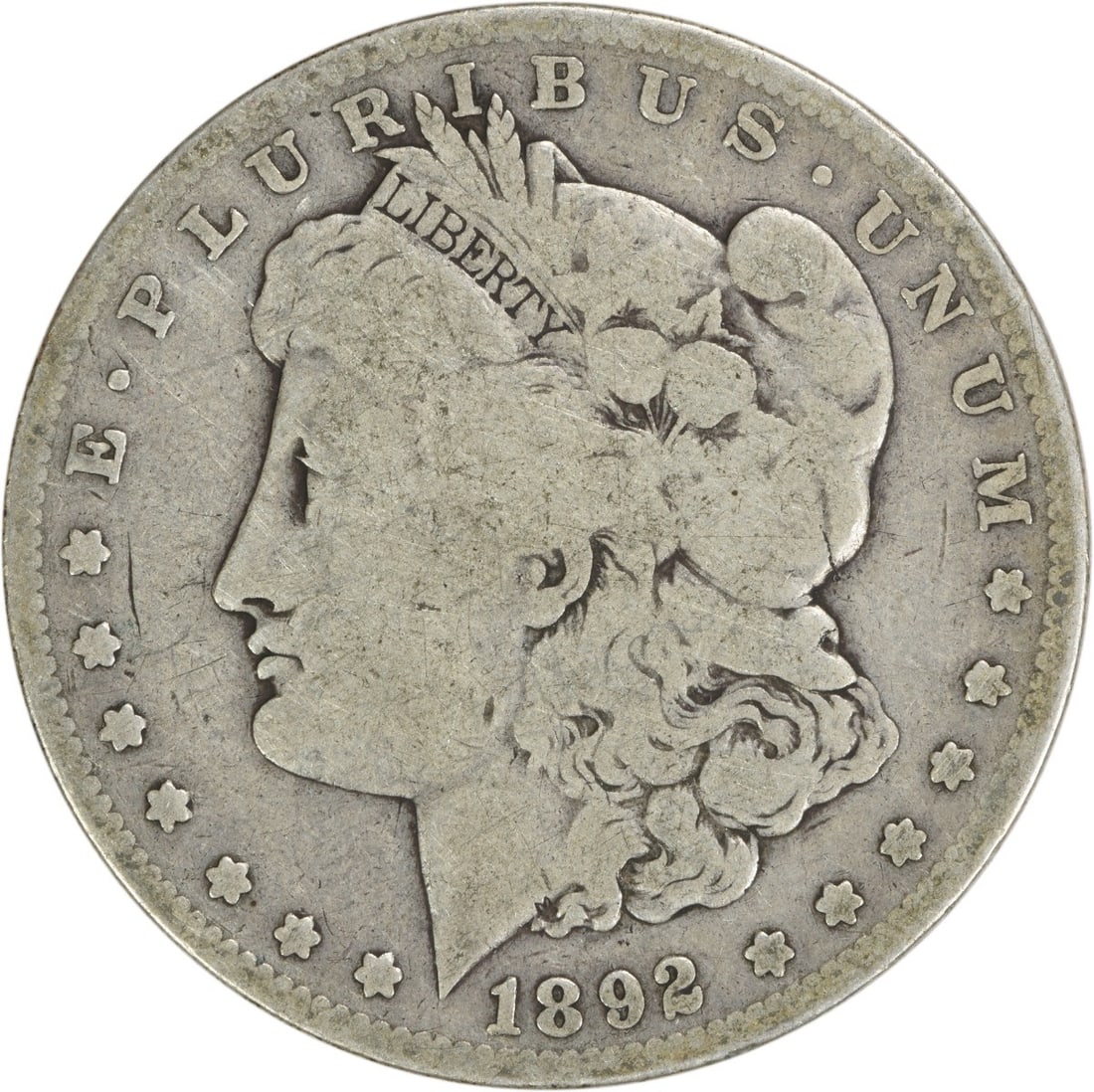1892-S Morgan Silver Dollar VG San Francisco Mint 90% Silver: 1892-S Morgan Silver Dollar VG San Francisco Mint 90% Silver This 1892-S Morgan Silver Dollar is a classic collectible coin featuring the renowned design by George T. Morgan. The coin is in Very Good 