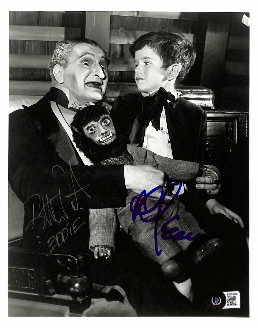 Beckett Certified Munsters 8x10 Photo Signed by Butch Patrick and Al Lewis (1 of 1)