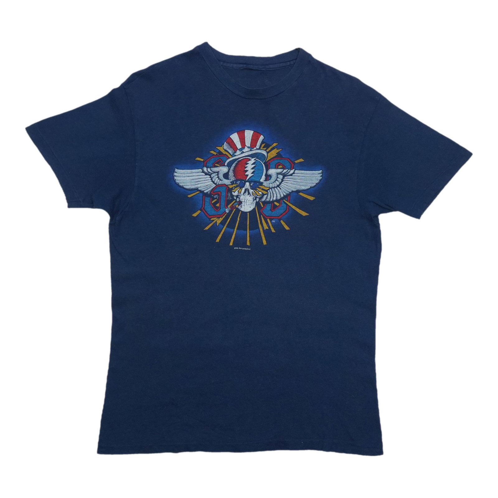 Vintage 1982 Grateful Dead Blue Cotton Tour Shirt (1 of 4)