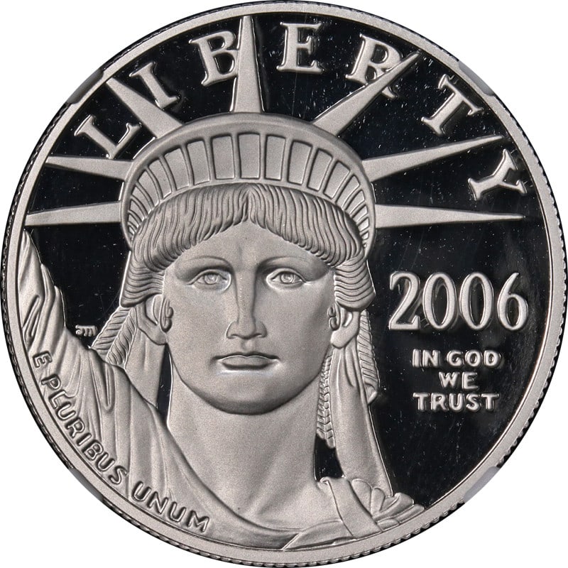 NGC PF70 Ultra Cameo 2006-W $100 Platinum Eagle 1 oz Coin (1 of 4)