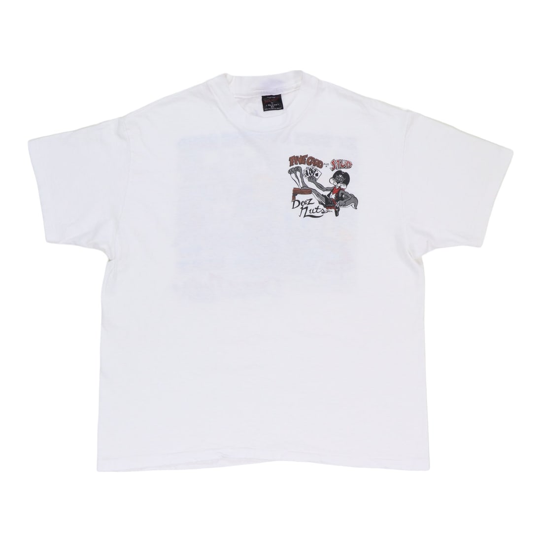 Vintage 1995 Deez Nuts Graphic Cotton T Shirt White Extra Large (1 of 6)