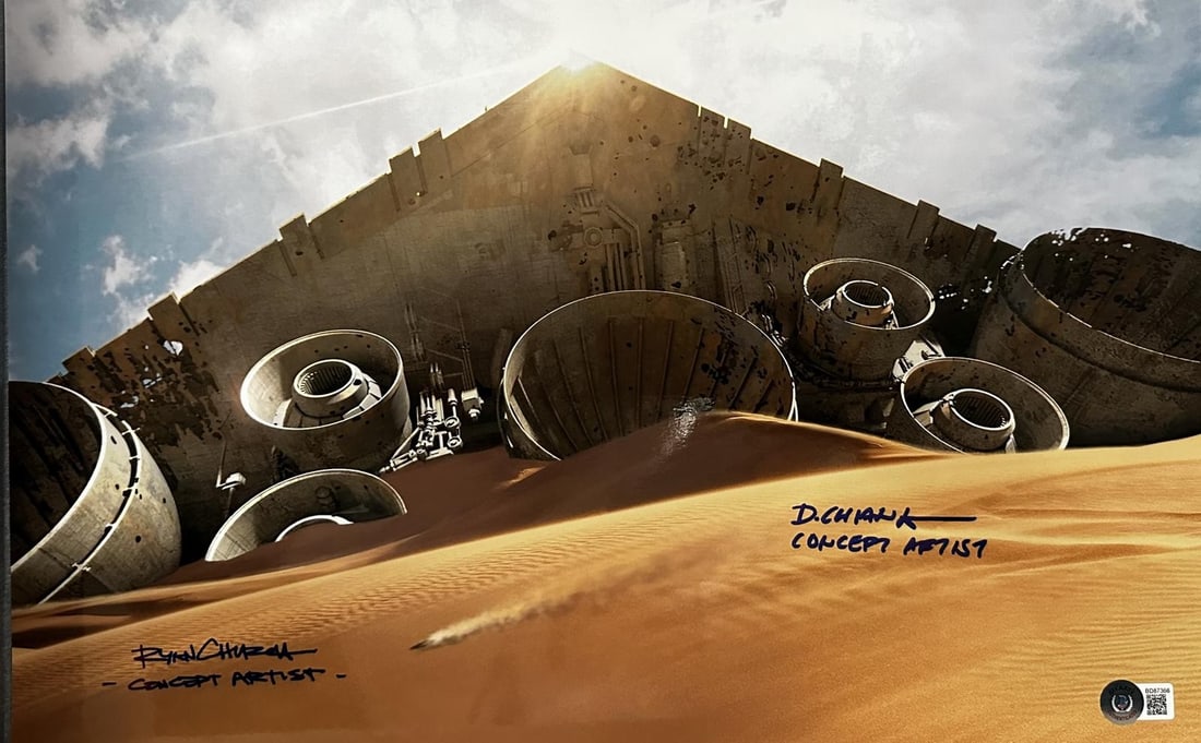 Star Wars concept art photo signed by Chiang and Church Beckett 11x17 (1 of 1)