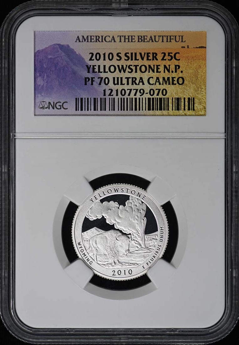 2010-S NGC PR70DCAM Silver Washington Quarter 5 Coin Set: 2010-S NGC PR70DCAM Silver Washington Quarter 5 Coin Set This is a 2010-S Silver 5 Coin Set of Washington Quarters, each graded PR70 Deep Cameo (DCAM) by NGC. The coins are uncirculated proof strikes 