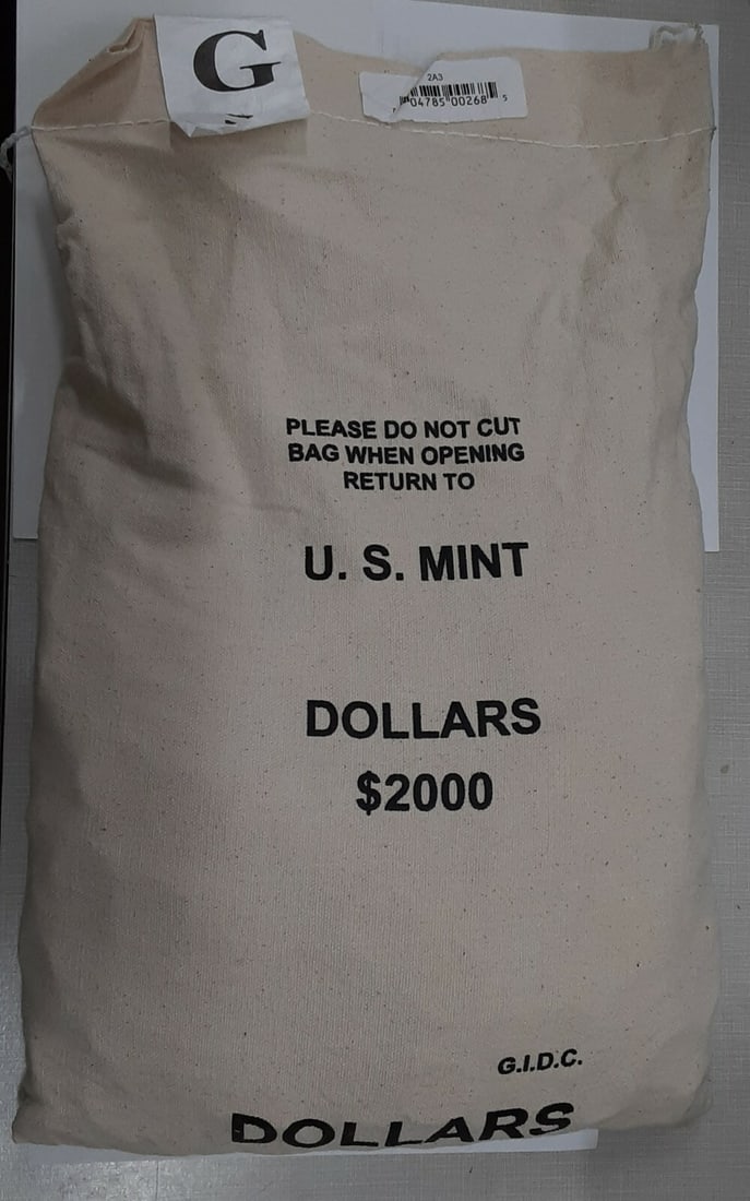 Unopened Denver Mint Bag of 2002-D Sacagawea Dollars 2000 Coins Uncirculated (1 of 2)