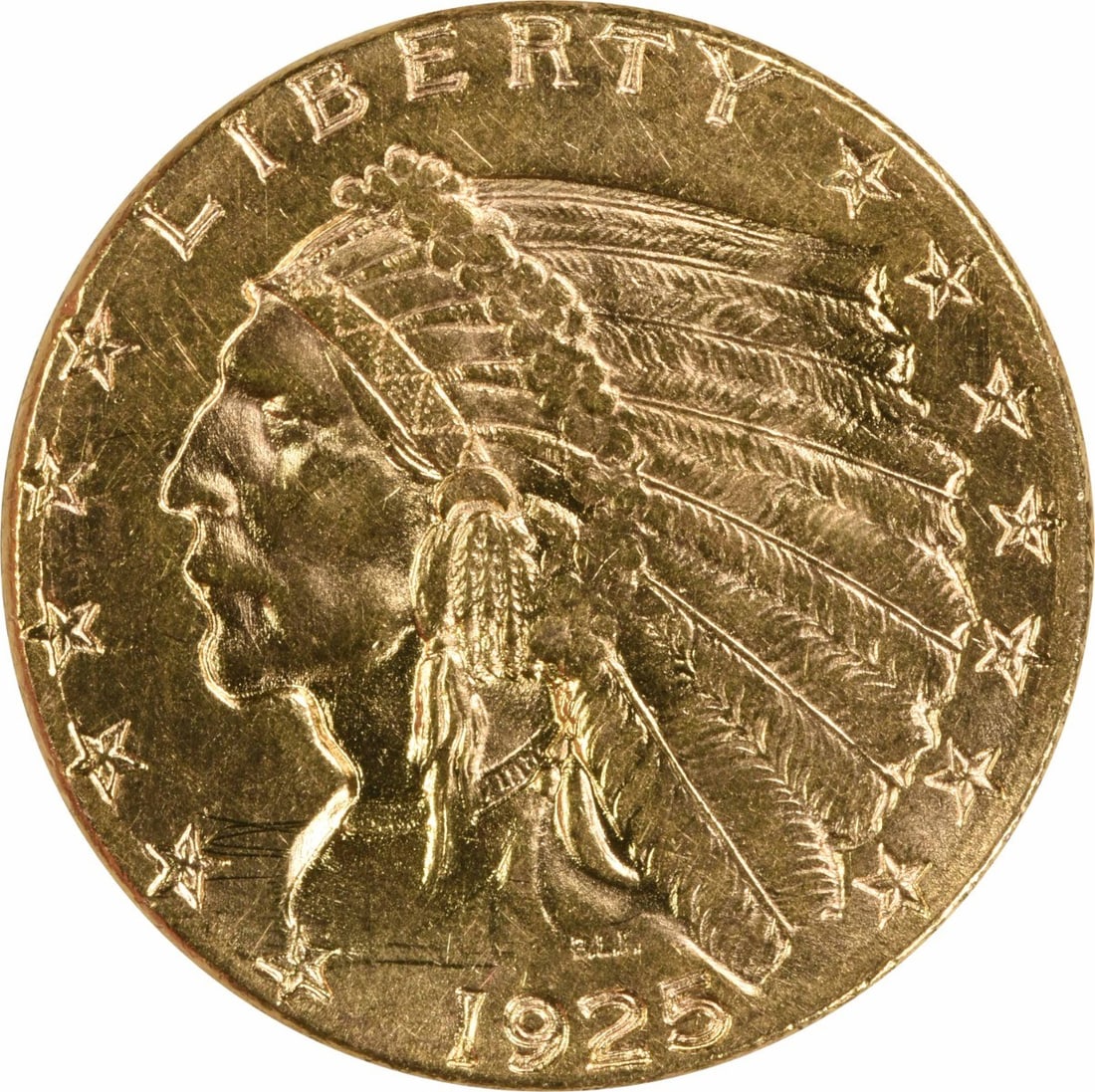 1925 D Indian Head $2.50 Gold Coin MS63 Uncertified (1 of 2)