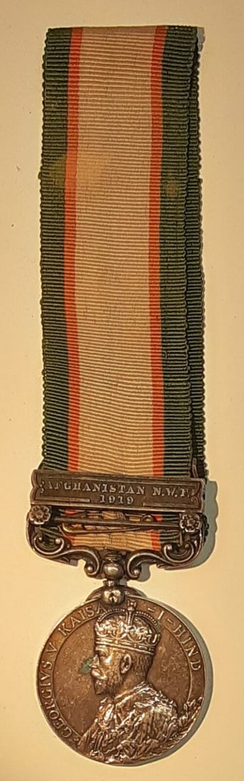 Afghanistan NWF 1919 General Service Medal with Bar King George V Bust (1 of 9)