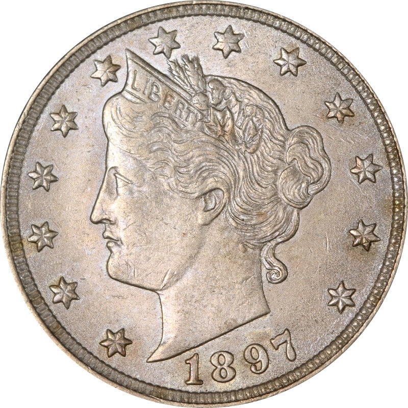United States 1897 Liberty Head V Nickel Coin (1 of 2)
