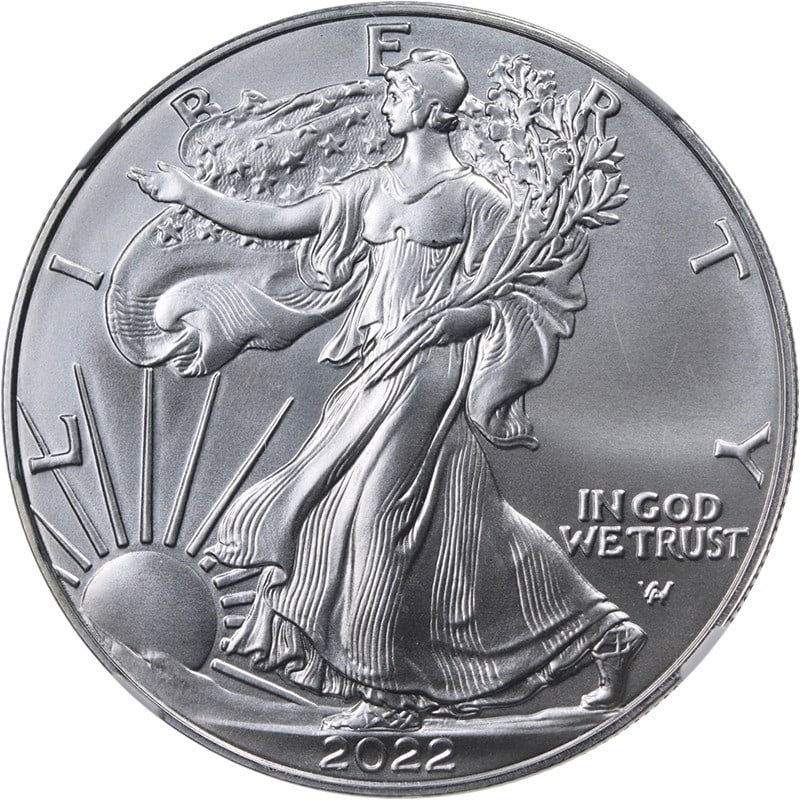 NGC MS70 2022 American Silver Eagle Dollar 1st Day Bald Eagle Label (1 of 4)