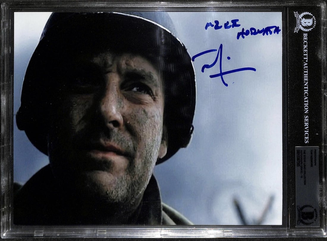 Beckett Slabbed Tom Sizemore Saving Private Ryan Signed 8x10 Photo (1 of 1)