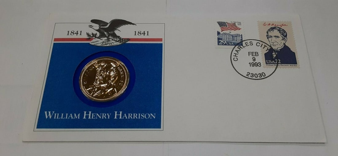 Bronze First Day Cover Medal William Henry Harrison Hail to The Chiefs Series (1 of 2)