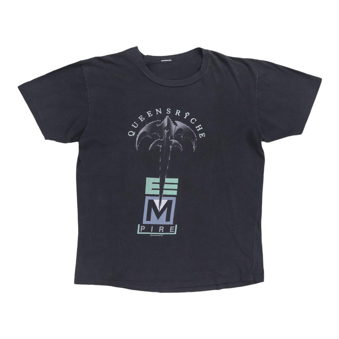 Vintage 1991 Queensryche European Tour Black Cotton T-Shirt: Vintage 1991 Queensryche European Tour Black Cotton T-Shirt This is an original vintage 1991 Queensryche European Tour shirt. It is not a modern reproduction and features no back graphics. The shirt i