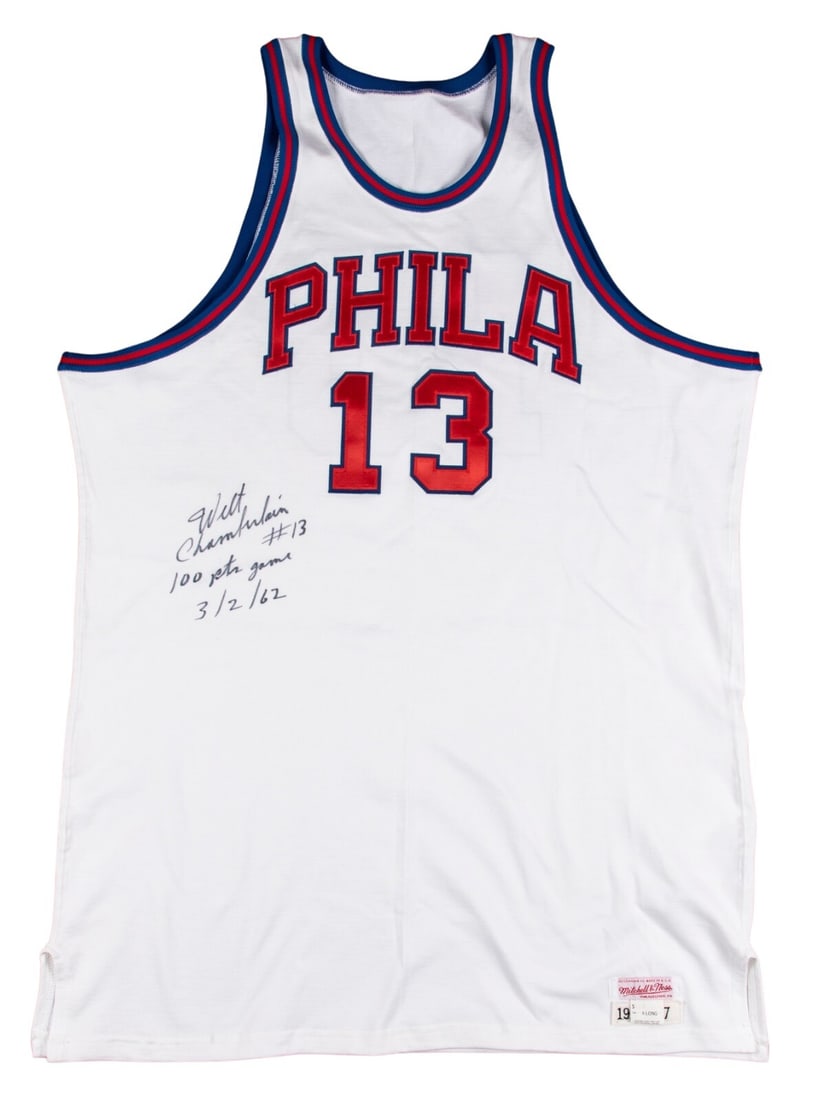 Wilt Chamberlain Signed Jersey Inscribed 100 Point Game PSA DNA COA: Wilt Chamberlain Signed Jersey Inscribed 100 Point Game PSA DNA COA This authentic signed jersey commemorates Wilt Chamberlain's historic "100 Point Game" held on March 2, 1962, where he scored an unm