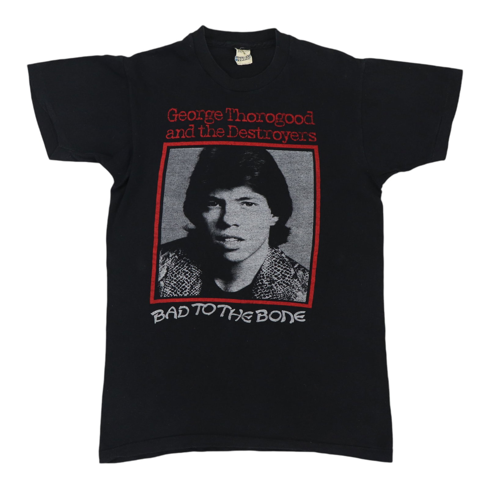 Vintage 1985 George Thorogood Bad To The Bone Concert Tour Black Shirt (1 of 6)