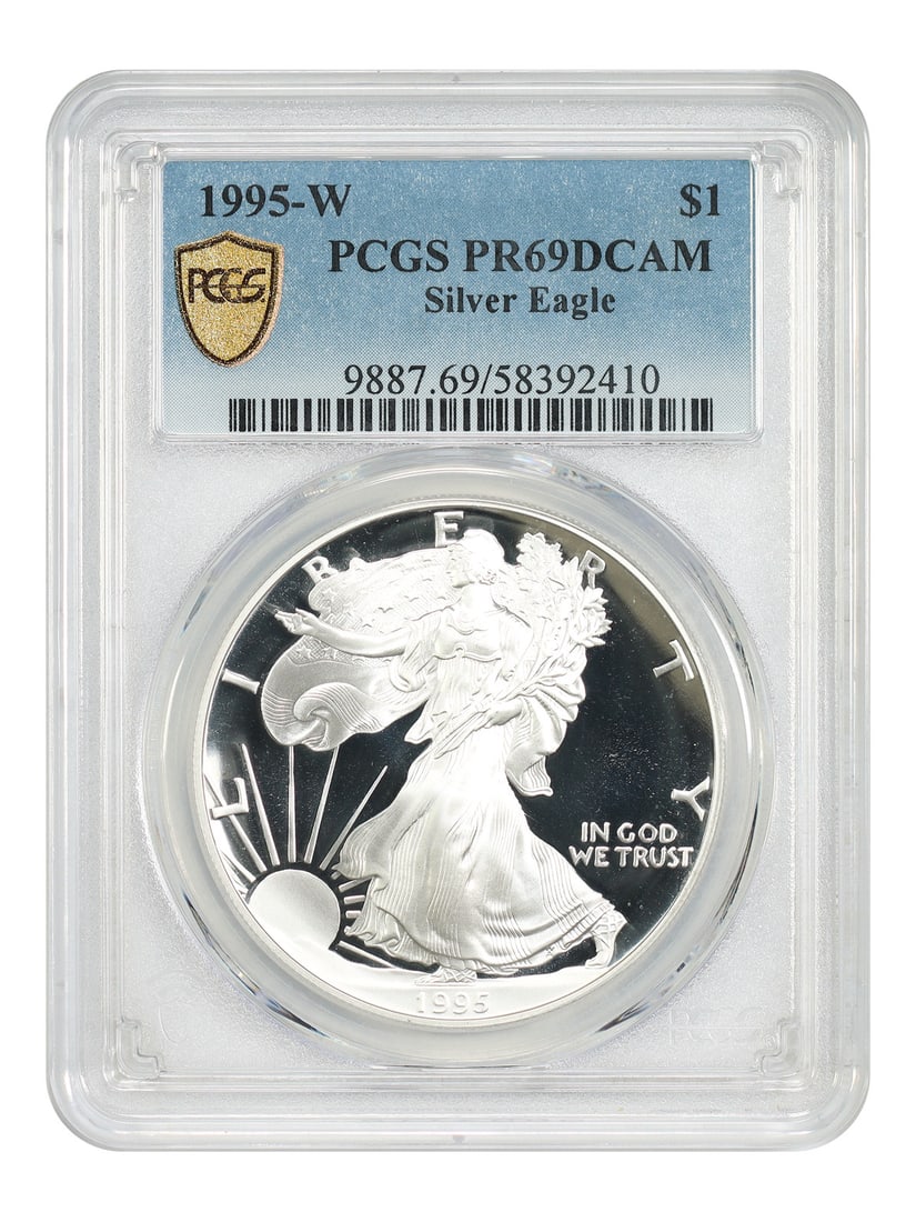 PCGS PR69DCAM 1995-W $1 Silver Eagle Key Date Proof (1 of 4)
