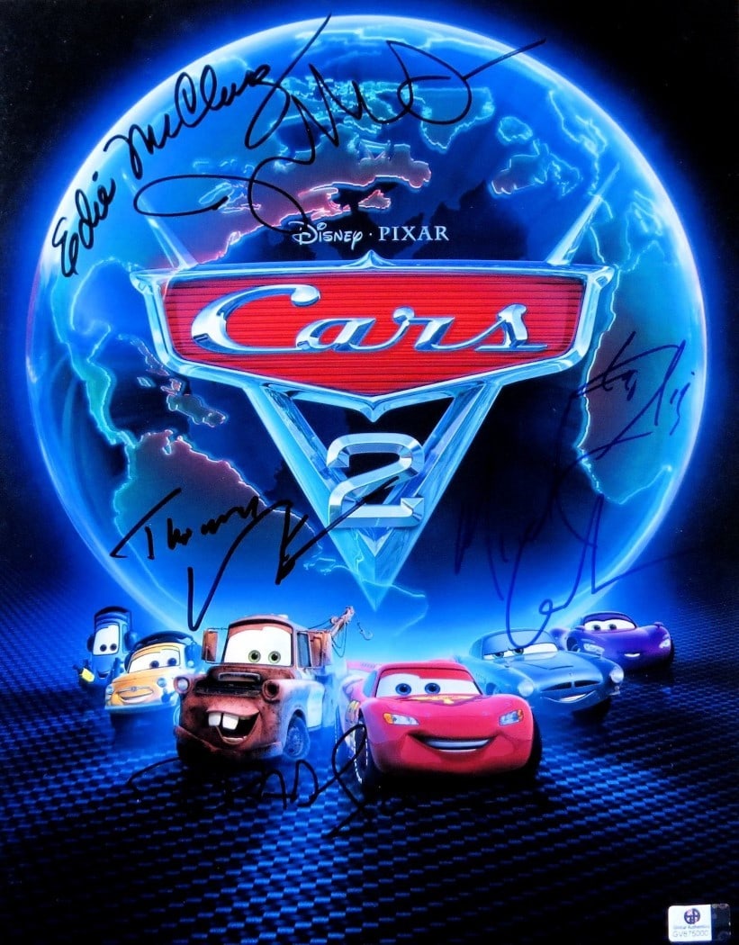 Cars 2 cast signed 11x14 photo Global Authentics (1 of 2)