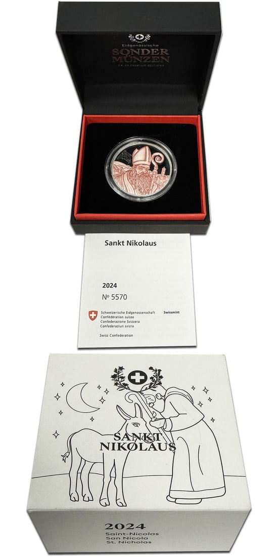 2024 Switzerland Saint Nikolaus Silver Medal with Box and COA (1 of 3)