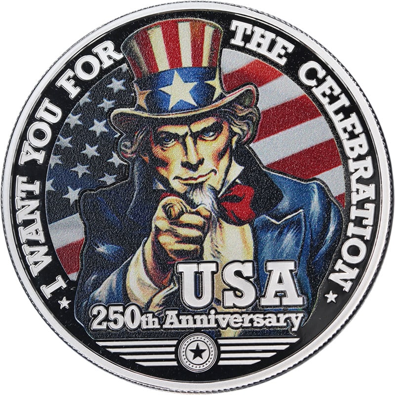 2026 Niue One Dollar Half Ounce Silver Uncle Sam Coin With OGP and COA (1 of 3)