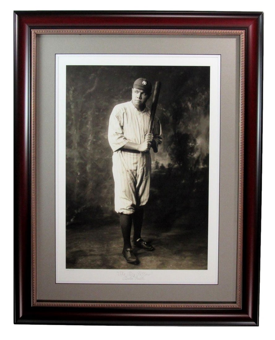 Babe Ruth Yankees HOF Limited Edition Framed Lithograph 1 of 375: Babe Ruth Yankees HOF Limited Edition Framed Lithograph 1 of 375 Presenting a stunning Babe Ruth Yankees Hall of Fame Fine Art Lithograph, this limited numbered piece is framed and ready for display. 