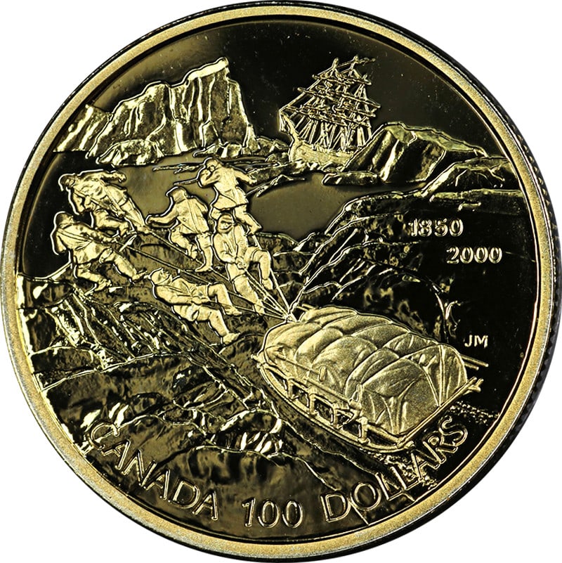 Canada 2000 Gold 100 Dollar McClure Franklin Expedition 1 4 Ounce (1 of 3)