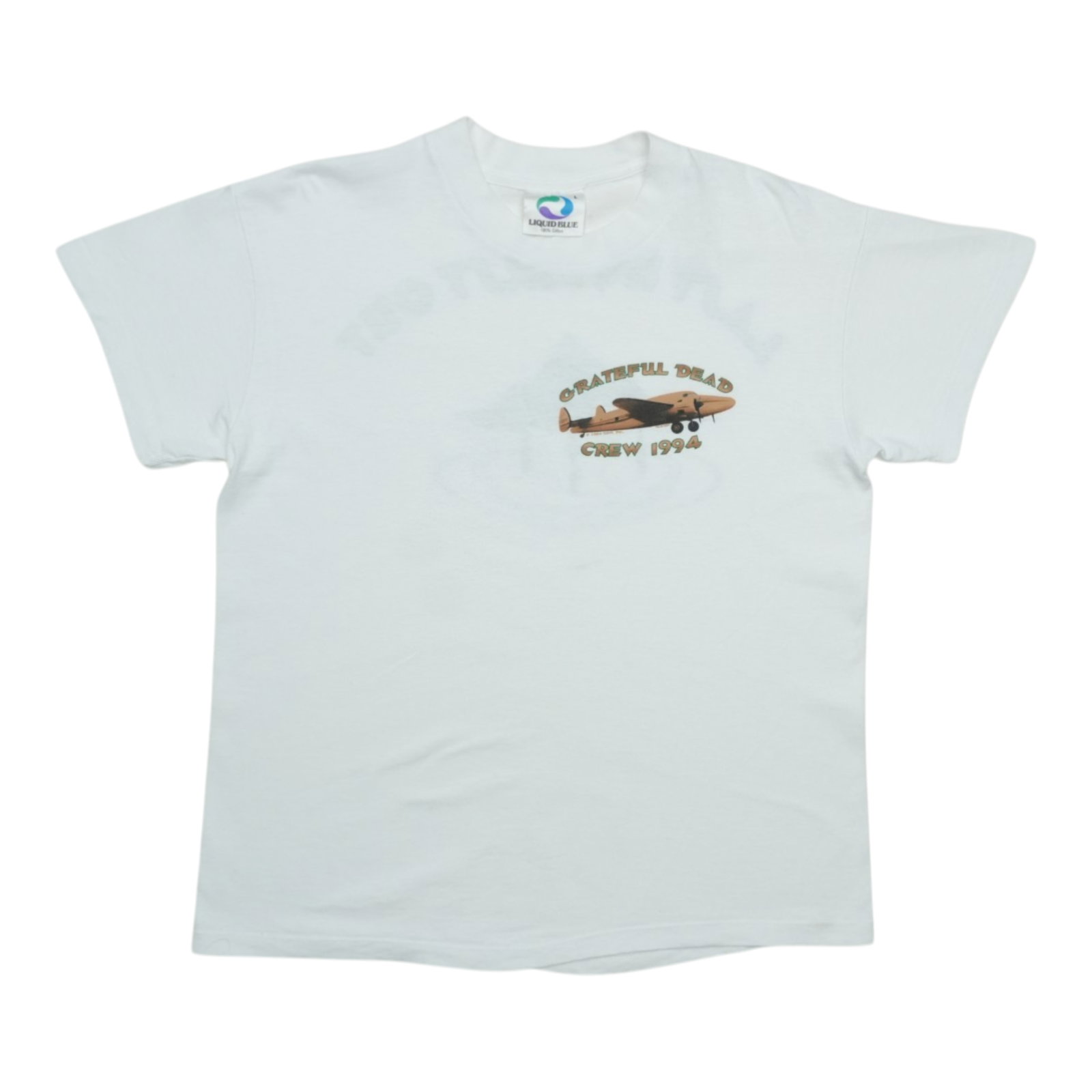 Vintage 1994 Grateful Dead Crew Tour Graphic T-Shirt White Cotton Large (1 of 6)