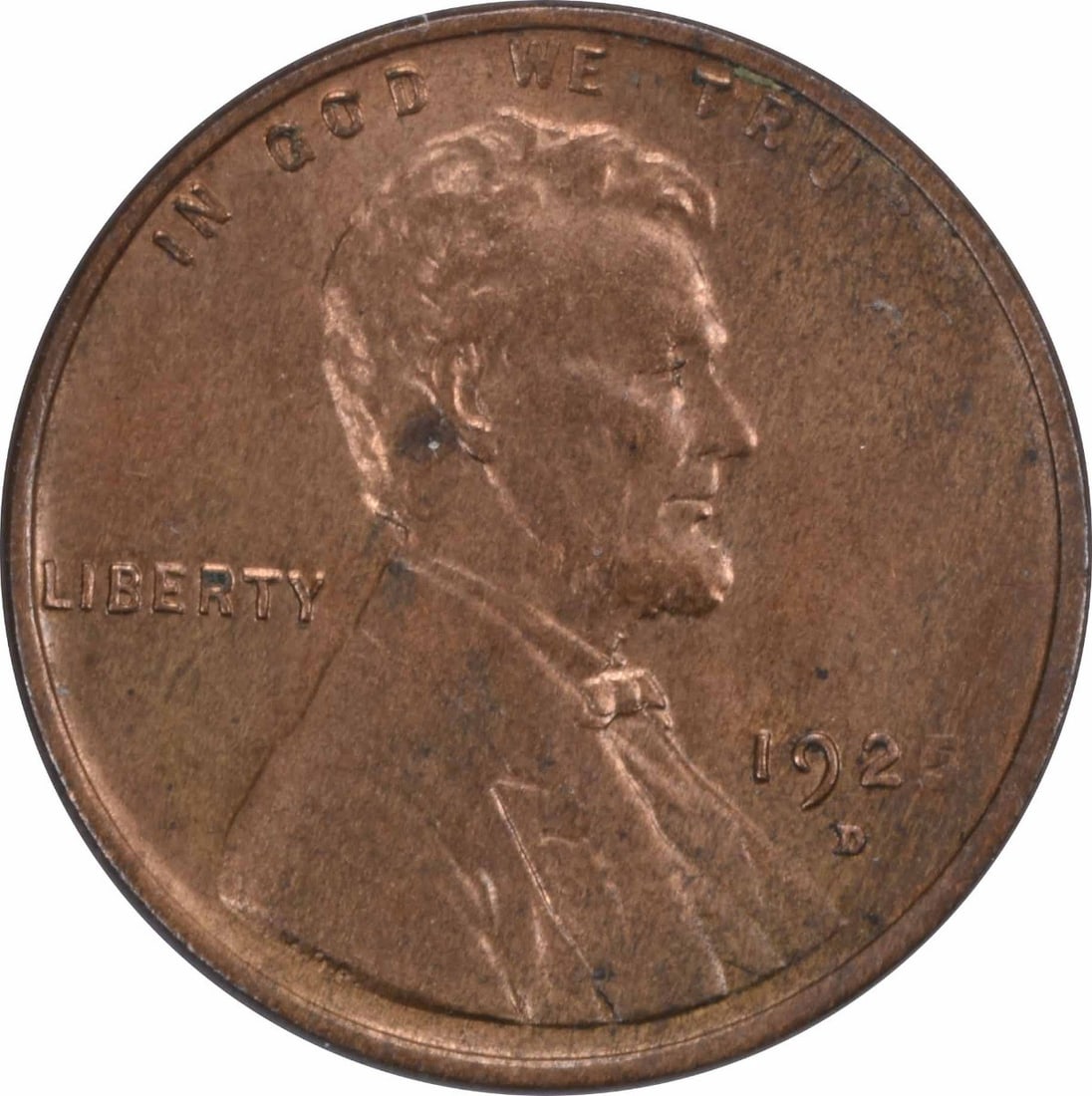1925-D Lincoln Wheat Cent Choice BU Copper Uncirculated Uncertified: 1925-D Lincoln Wheat Cent Choice BU Copper Uncirculated Uncertified This is a 1925-D Lincoln Wheat Cent in Choice Brilliant Uncirculated (BU) condition. The coin is uncertified and made of copper, fea