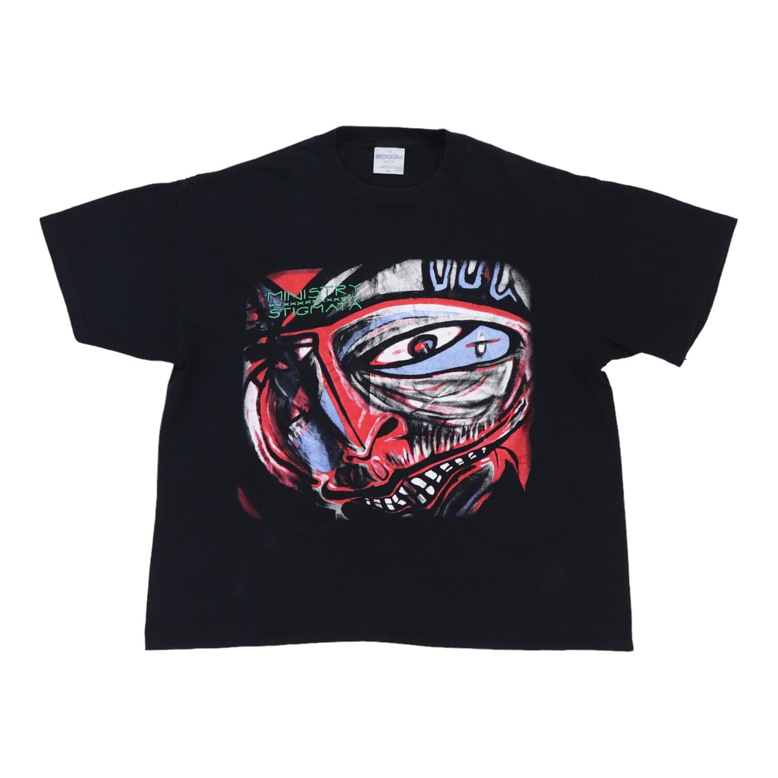 Vintage 1991 Ministry Stigmata Band T Shirt Black Extra Large: Vintage 1991 Ministry Stigmata Band T Shirt Black Extra Large This is an original vintage 1991 Ministry Stigmata shirt, featuring authentic 1990s design and construction. Made from 100% cotton in blac