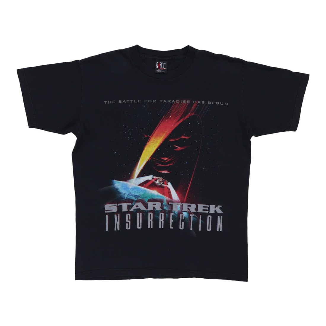 Vintage 1998 Star Trek Insurrection Graphic Tee Shirt: Vintage 1998 Star Trek Insurrection Graphic Tee Shirt This is an original vintage 1998 Star Trek Insurrection shirt featuring graphics on both the front and back. It is an authentic shirt from 1998, n