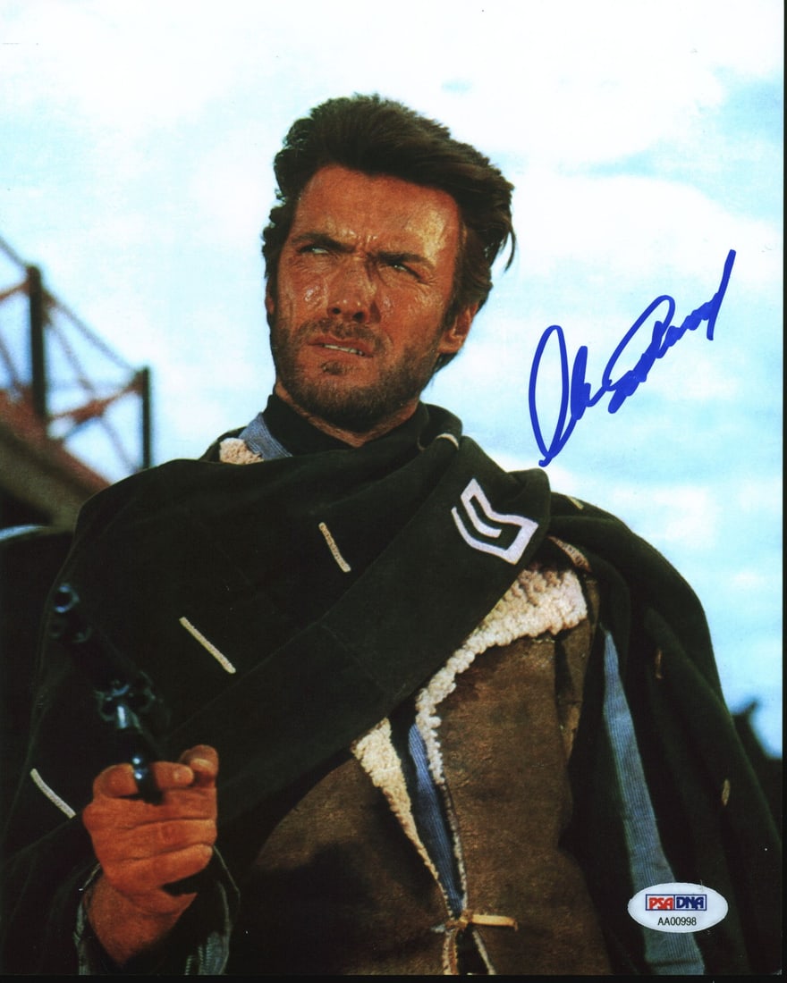 Clint Eastwood autographed 8x10 photo The Good the Bad and the Ugly BAS: Clint Eastwood autographed 8x10 photo The Good the Bad and the Ugly BAS This is an original 8x10 photograph from "The Good, the Bad and the Ugly," personally signed by Clint Eastwood. The autograph ha